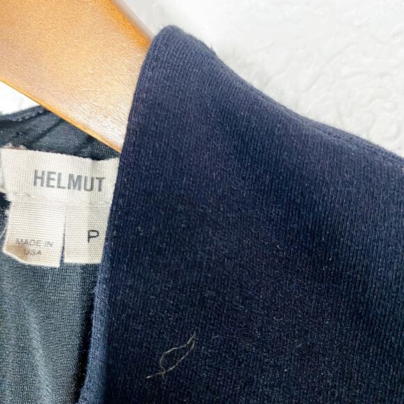 Helmut Lang Knit Jersey Dress V Neck Asymmetrical Hem Formal Statement Zipper XS - Picture 4 of 4